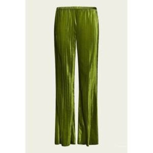 NEW FORTE FORTE pliss velvet flare pants in felce - Picture 5 of 5